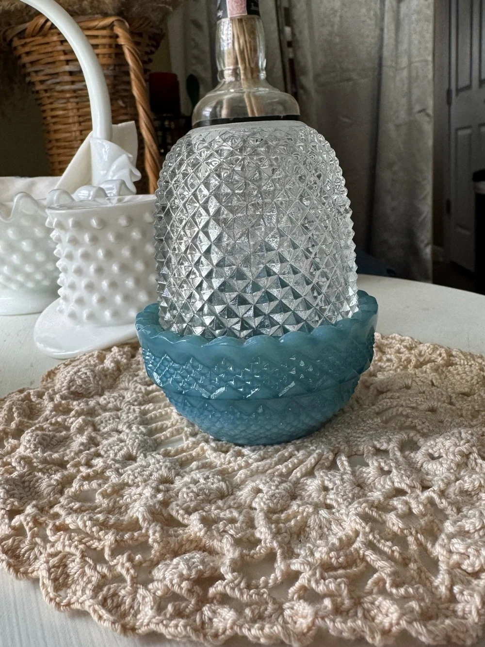 Mosser Georgia Blue Diamond Point Fairy Lamp